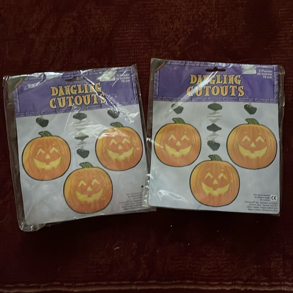 Vintage Dangling Cutouts Pumpkins